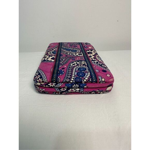 Vera Bradley paisley printed purple,blue & white snap open wallet.  #9-0245 - Picture 8 of 11